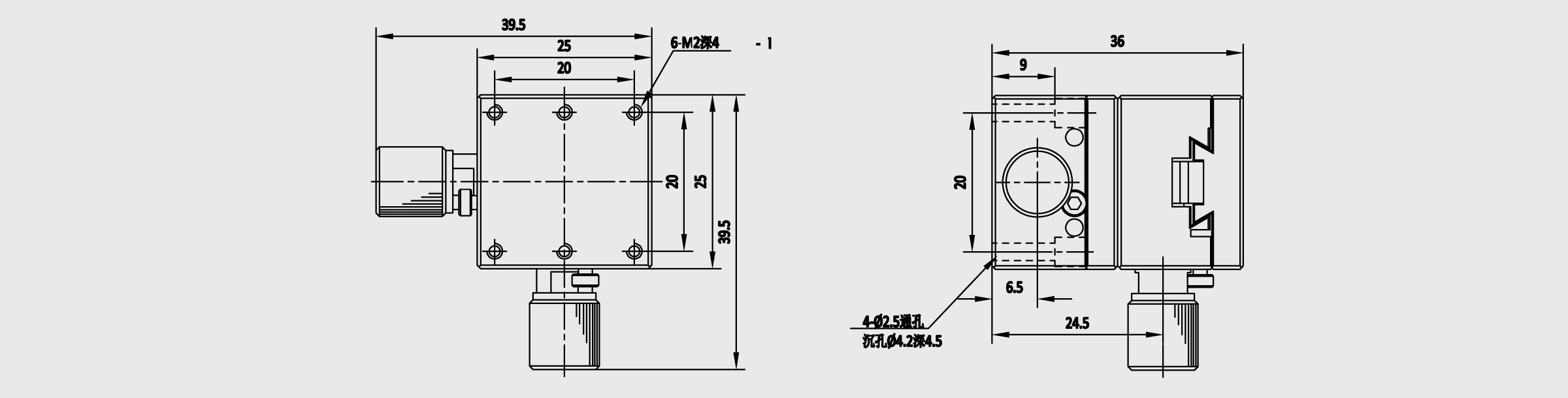 XY轴燕尾槽式手动位移台方形 台面尺寸25×25mm 行程±5mm