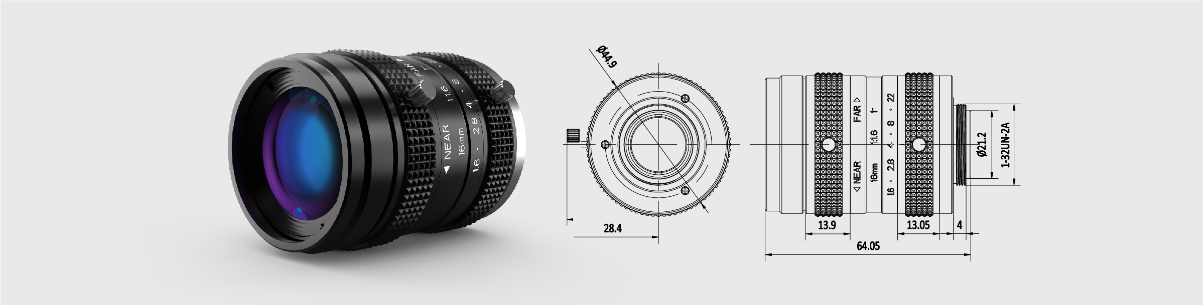 定焦镜头 16mm 1″5M