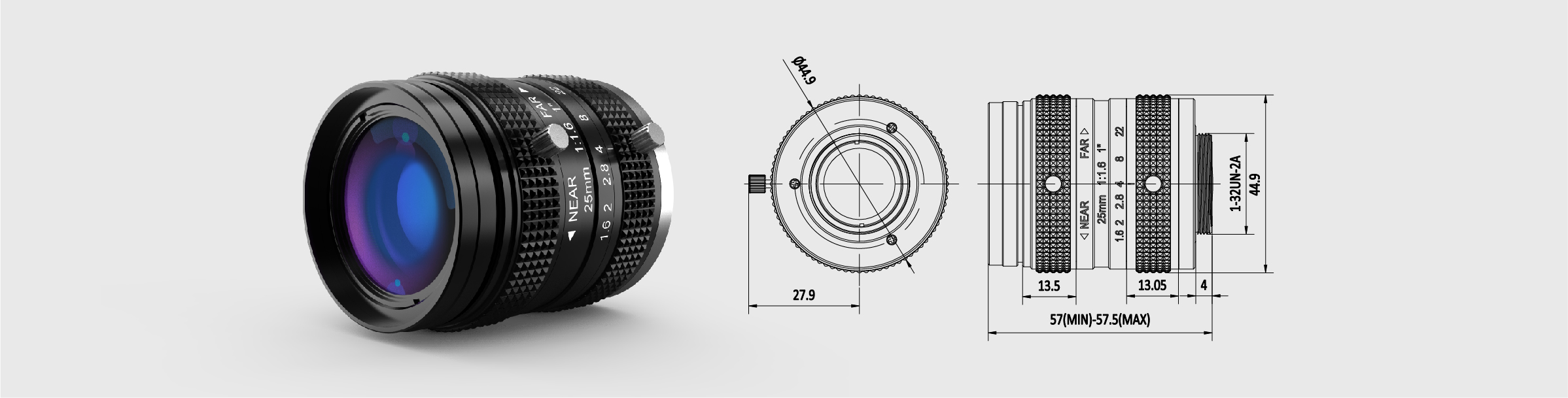 定焦镜头 25mm 1″ 5M