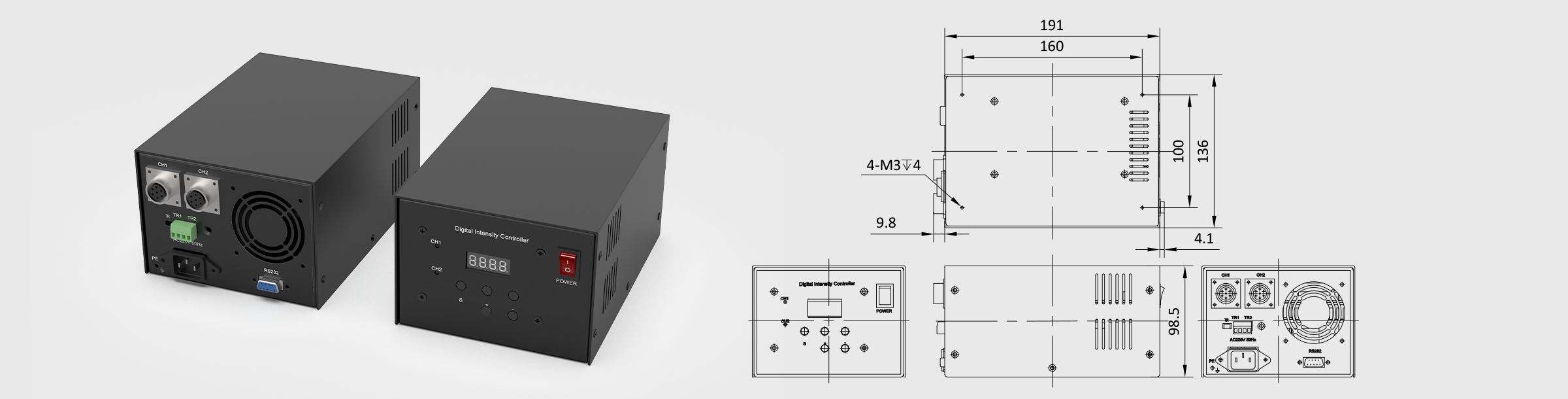2通道 24V 大功率数字光源控制器