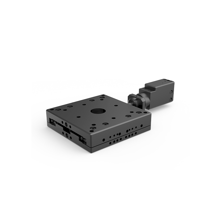 压电推杆位移台 台面尺寸80×80mm 行程12mm 中间驱动 铝合金