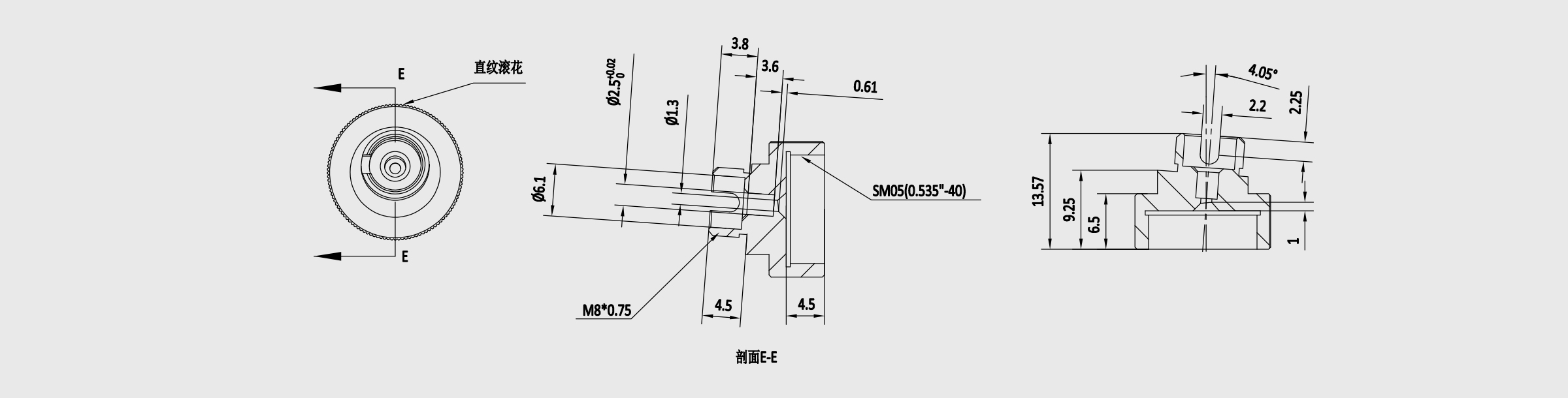 光纤法兰 FC/APC接头 SM05内螺纹