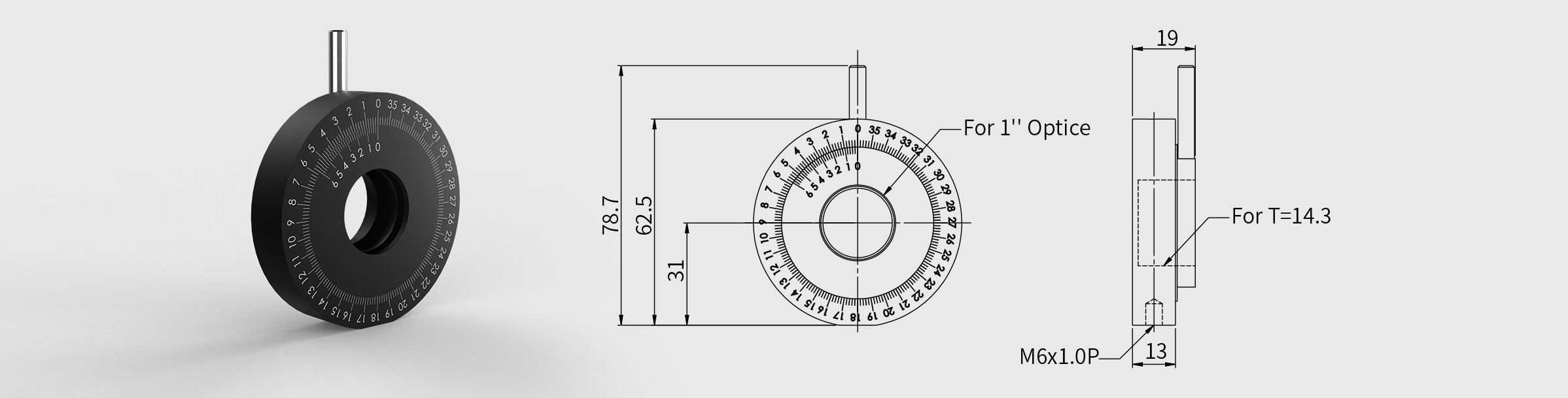 精密偏光镜座 夹持尺寸Φ25.4mm