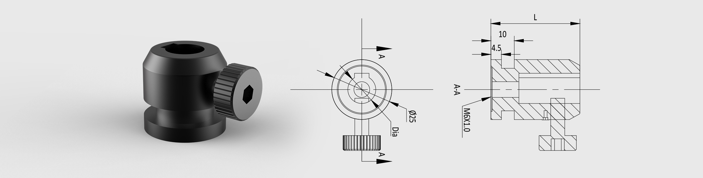 一体式棒座 高度=25.4mm