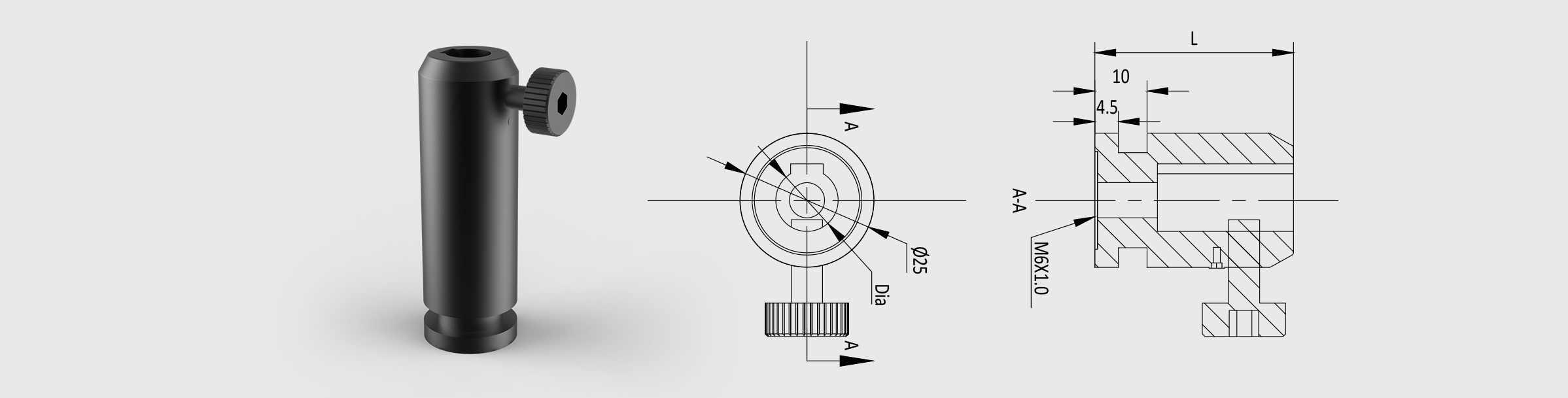 一体式棒座 高度=76.2mm