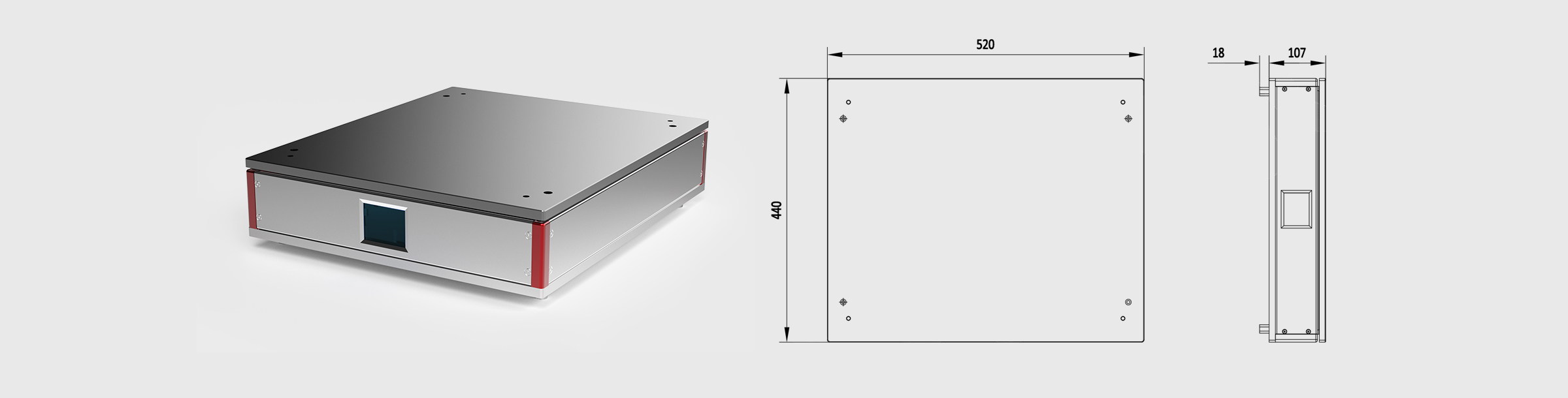 弹簧型一体式主动减振器 尺寸520×440×125mm