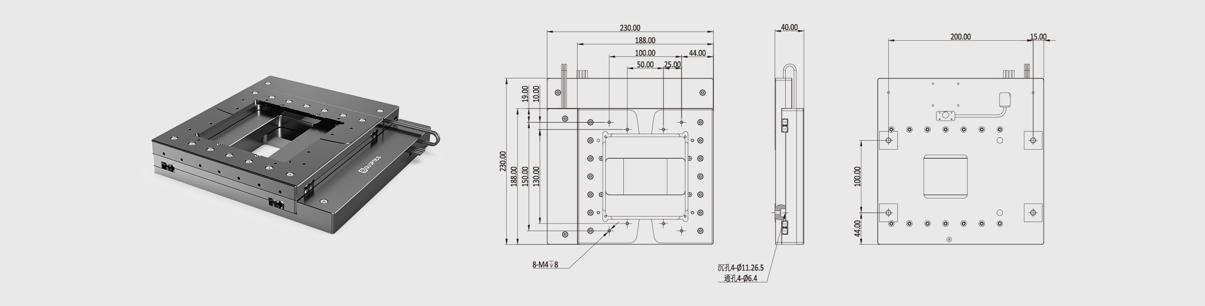 压电纳米显微镜平台 行程=105×105mm 包含控制器