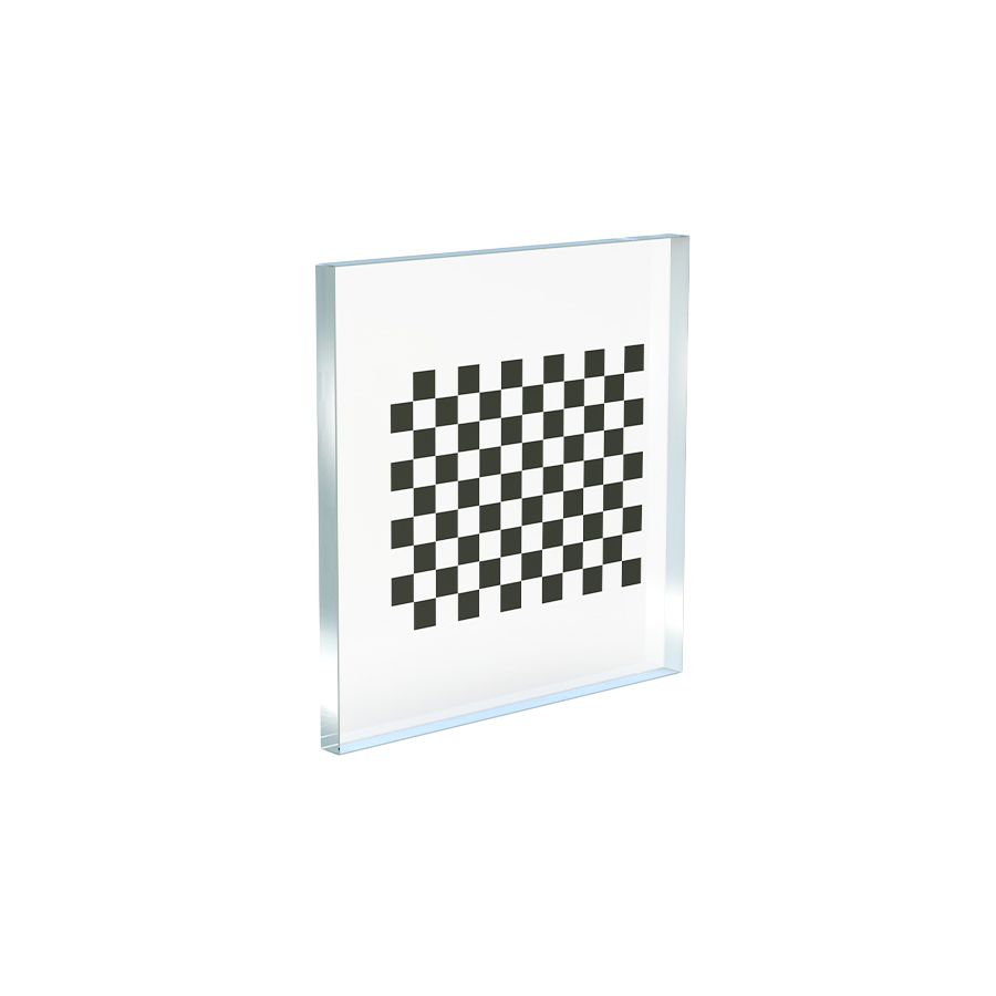 OpenCV标准图卡 25×25mm 方格尺寸1.5×1.5mm 格子阵列9×12 玻璃