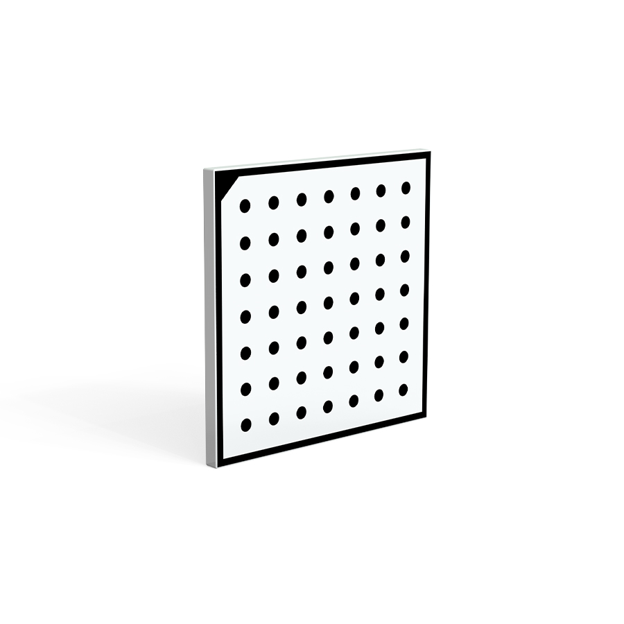 圆点标定板 40×40mm 圆点直径1.875mm 阵列7×7  陶瓷 Halcon用